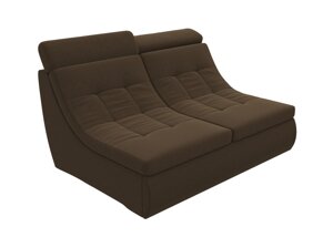 Модуль Холидей Люкс раскладной диван, микровельвет, коричневый