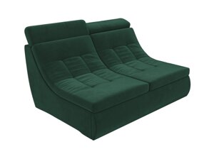 Модуль Холидей Люкс раскладной диван, велюр, зеленый