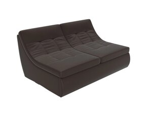 Модуль Холидей раскладной диван, экокожа, коричневый