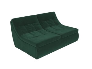 Модуль Холидей раскладной диван, велюр, зеленый