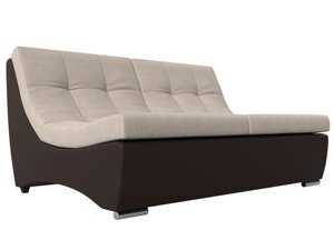 Модуль Монреаль диван, рогожка, бежевый, коричневый