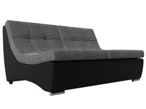 Модуль Монреаль диван, рогожка, серый, черный
