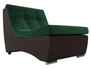 Модуль Монреаль кресло, велюр, зеленый, коричневый