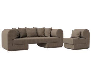 Набор Кипр-2 (диван, кресло), рогожка, корфу 03