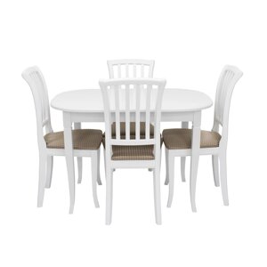 Набор мебели для кухни Leset Аризона 1Р + Остин, Белый, Flora, Белый, Белый