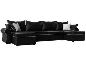 П-образный диван Элис | Черный