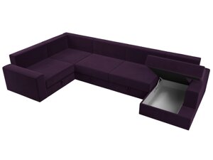 П-образный диван Майами левый угол | Фиолетовый | Фиолетовый | Бежевый