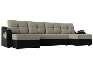 П-образный диван Меркурий | Корфу 02 | черный