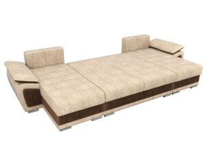 П-образный диван Нэстор | бежевый | коричневый