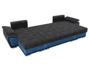 П-образный диван Нэстор | черный | голубой