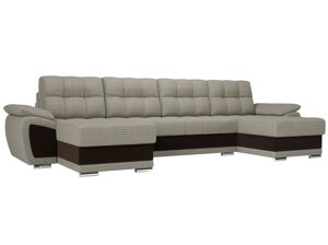П-образный диван Нэстор | Корфу 02 | коричневый