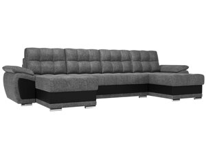 П-образный диван Нэстор | Серый | черный