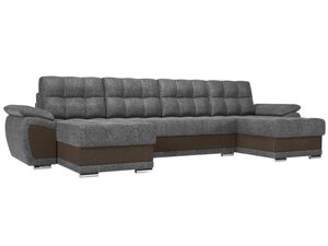 П-образный диван Нэстор | Серый | коричневый