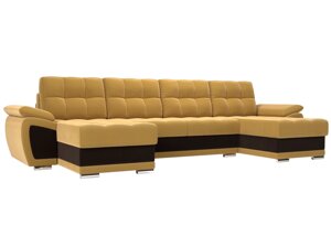 П-образный диван Нэстор | Желтый | коричневый