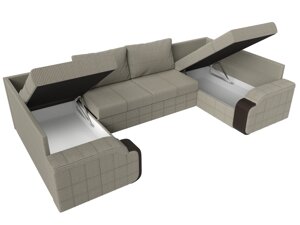 П-образный диван Николь | Корфу 02 | коричневый
