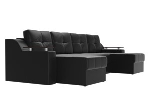 П-образный диван Сенатор | Черный