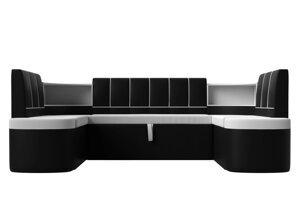 П-образный диван Тефида | Белый | Черный