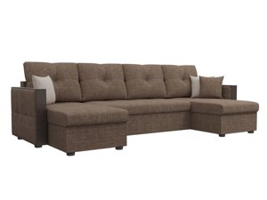 П-образный диван Валенсия | Коричневый