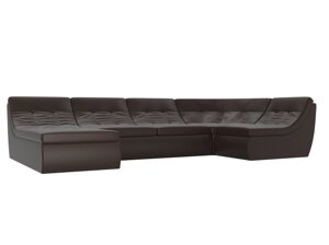 П-образный модульный диван Холидей | Коричневый