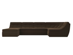 П-образный модульный диван Холидей | Коричневый