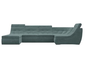 П-образный модульный диван Холидей Люкс | бирюзовый