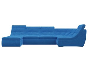 П-образный модульный диван Холидей Люкс | Голубой