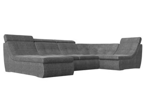 П-образный модульный диван Холидей Люкс | Серый