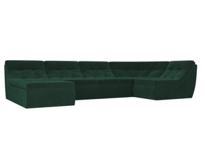П-образный модульный диван Холидей | Зеленый