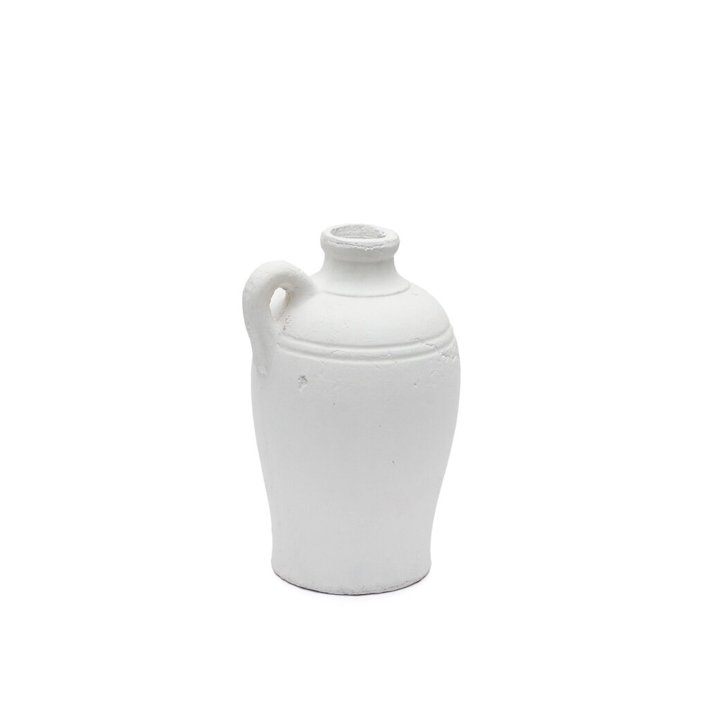 Palafrugell Белая терракотовая ваза 30 см от компании M-Lion мебель - фото 1