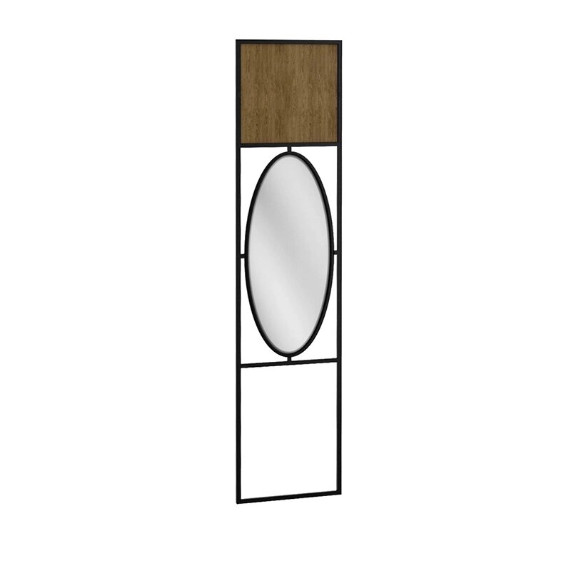 Панель для прихожей с зеркалом Loft Дуб Табак от компании M-Lion мебель - фото 1