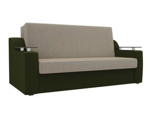 Прямой диван аккордеон Сенатор 100 | бежевый | зеленый