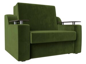 Прямой диван аккордеон Сенатор 100 | Зеленый
