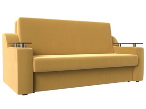 Прямой диван аккордеон Сенатор 140 | Желтый