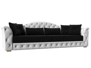 Прямой диван Артис | Черный | Белый