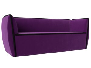 Прямой диван Бергамо 3-х местный | Фиолетовый | Черный