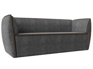 Прямой диван Бергамо 3-х местный | Серый | коричневый