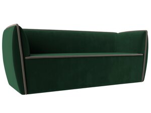 Прямой диван Бергамо 3-х местный | зеленый | коричневый