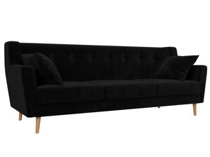 Прямой диван Брайтон 3 | Черный