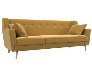 Прямой диван Брайтон 3 | Желтый