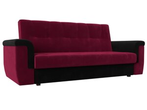 Прямой диван Эллиот | Бордовый | Черный