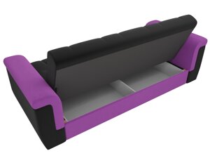 Прямой диван Эллиот | черный | фиолетовый