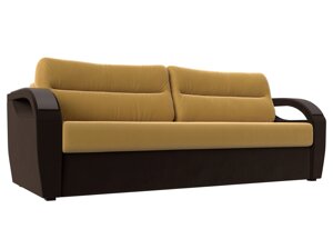 Прямой диван Форсайт | Желтый | коричневый