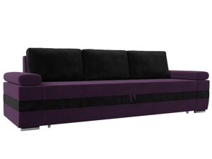 Прямой диван Канкун | Фиолетовый | Черный