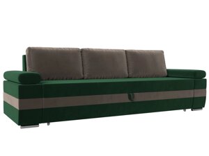 Прямой диван Канкун | Зеленый | Коричневый