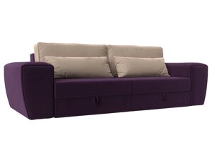 Прямой диван Лига-008 | Фиолетовый | Бежевый