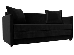 Прямой диван Лига-011 | Черный