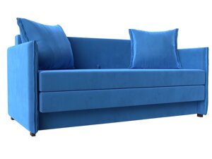 Прямой диван Лига-011 | Голубой