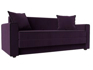 Прямой диван Лига-012 | Фиолетовый | Черный