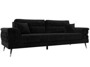 Прямой диван Лига-023, Черный