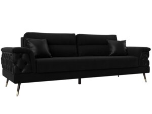 Прямой диван Лига-023 | Черный